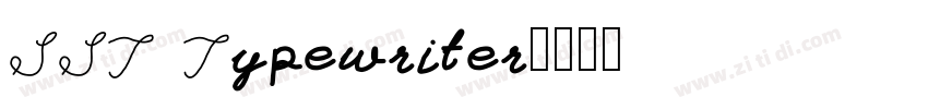 SST Typewriter字体转换